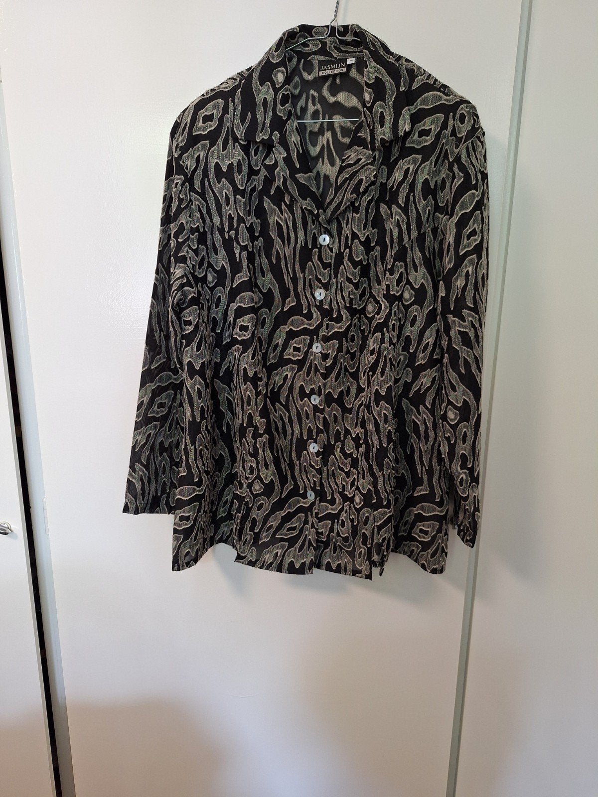 JASMIJN COLLECTION Blouse met print - Maat 46, Ophalen, JASMIJN COLLECTION, Zwart, Maat 46/48 (XL) of groter