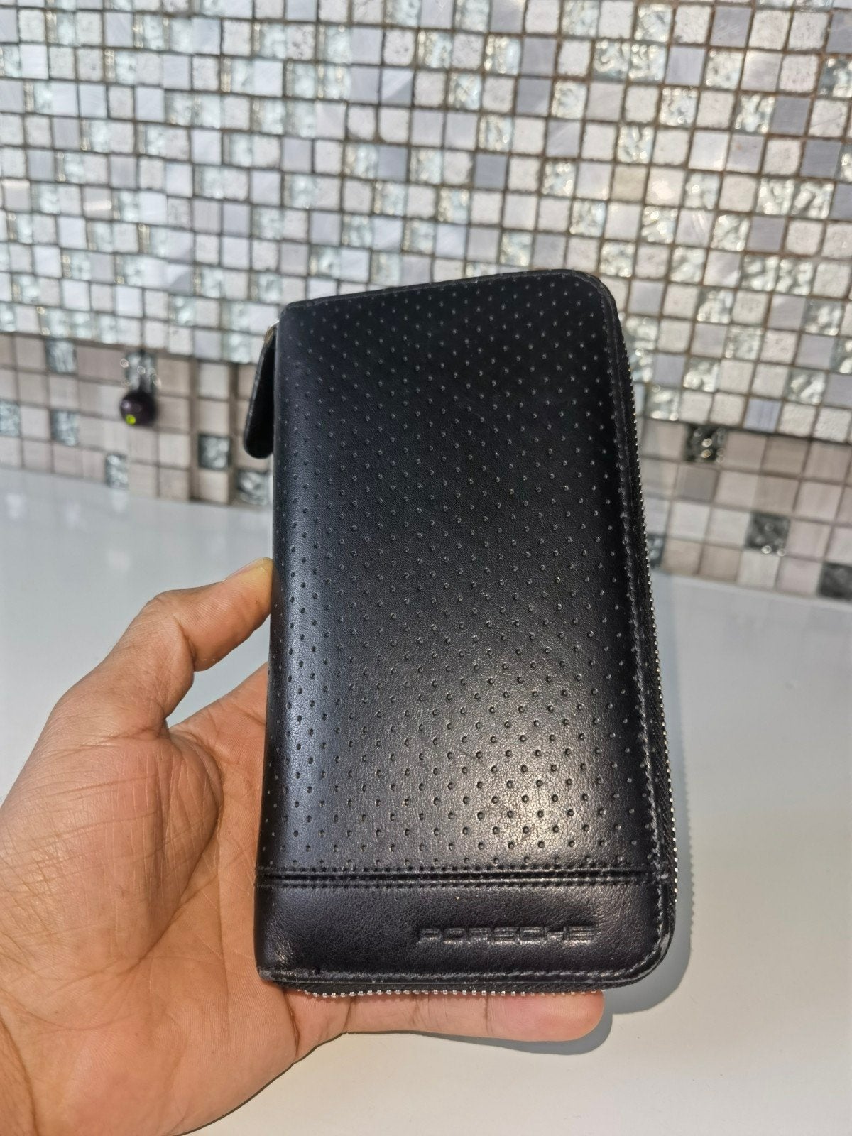 origineel porsche design dames portemonnee van leder, Ophalen of Verzenden, Zo goed als nieuw, Zwart, Leer