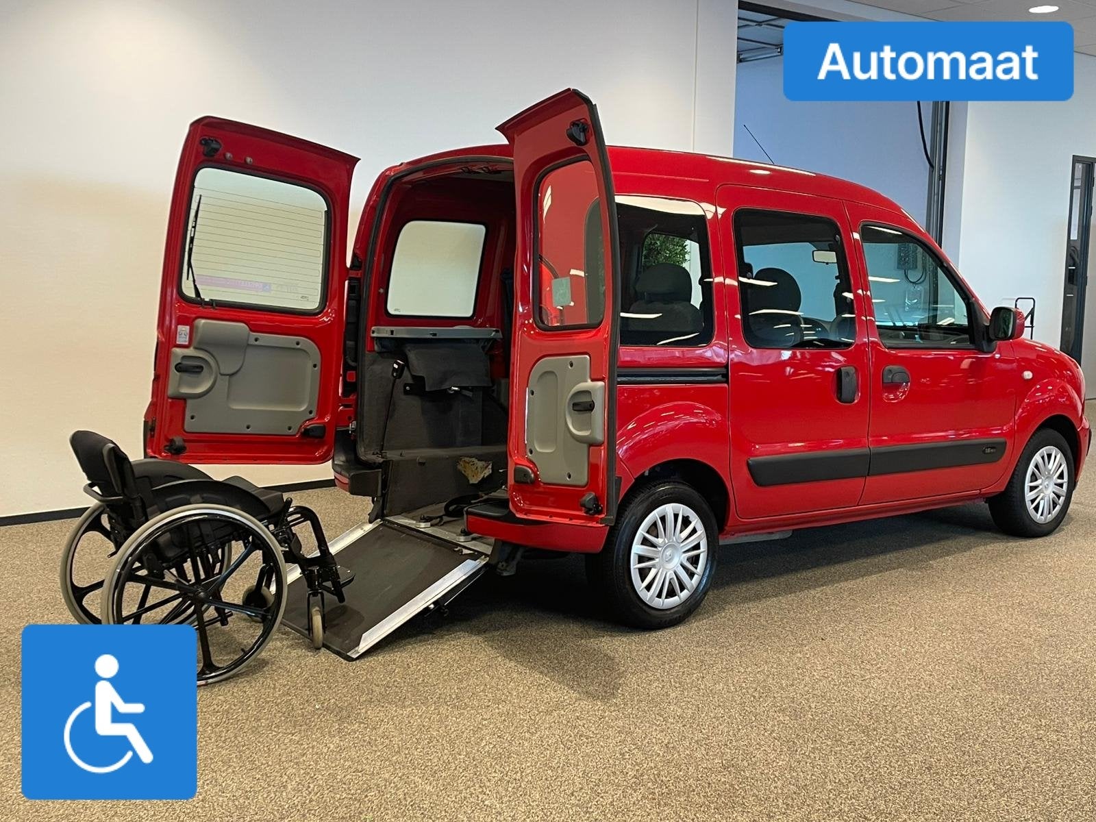 Renault Kangoo Rolstoelauto Automaat 3+1, Automaat, Stof, Gebruikt, Zwart