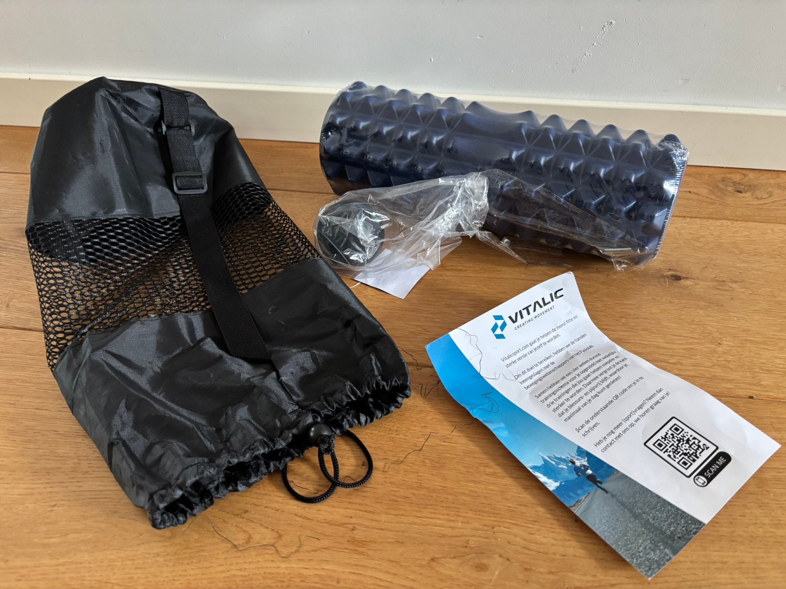 Vitalic Foam roller 33 cm met massage triggerpoint bal, Ophalen, Nieuw, Overige typen