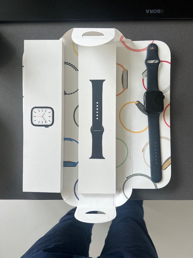 Apple Watch Series 7 45mm - in the box + Multiple Bands, Ophalen, Gebruikt, Apple Watch ⌚️, Hoogte