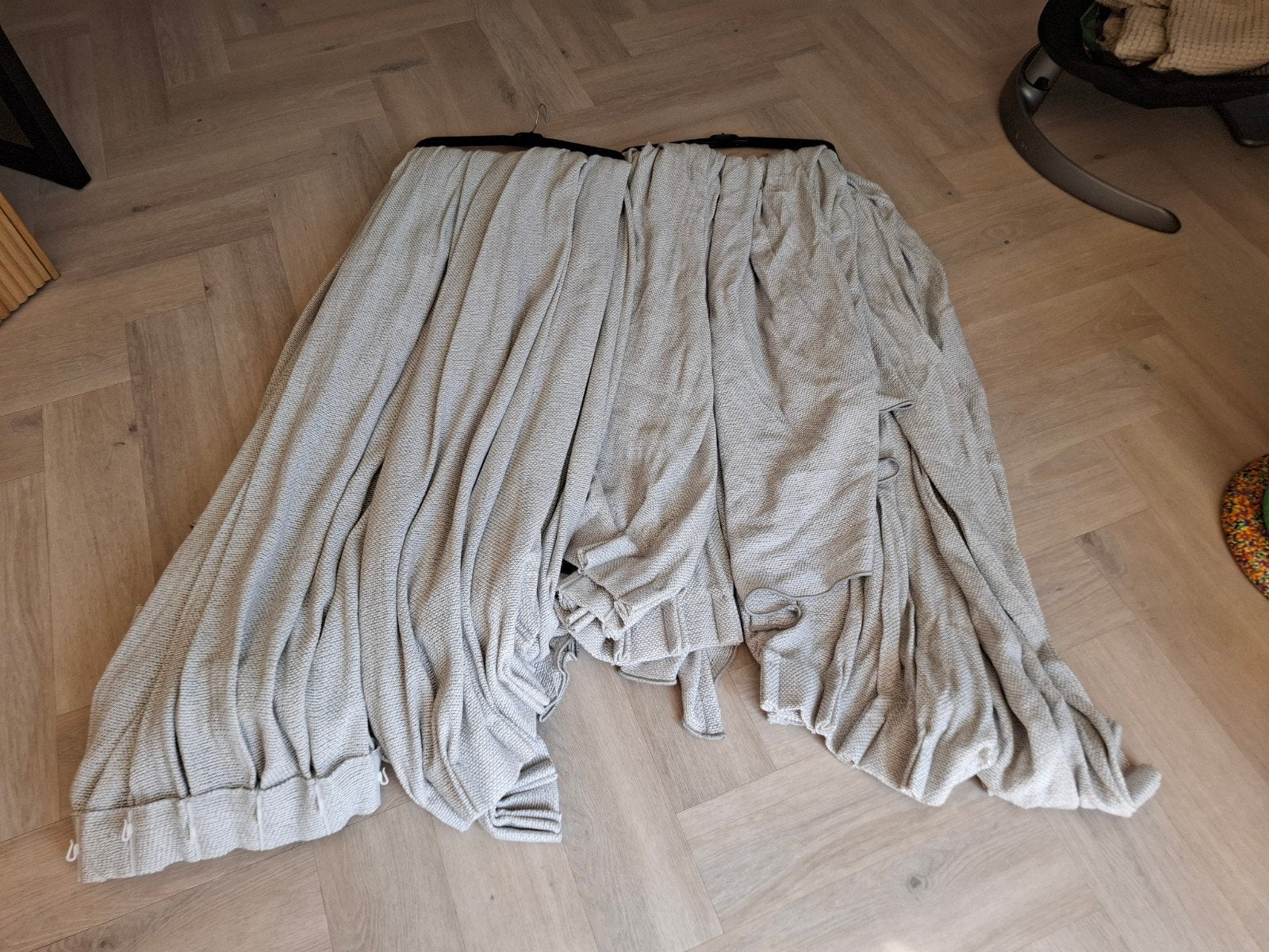 Inbetween gordijnen dubbele plooi, Juul grijs linnen, Kwantum, Grijs, 405 cm, Ophalen of Verzenden