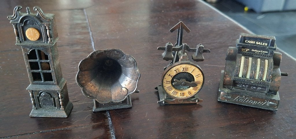 4 vintage koperen puntenslijpers, Ophalen of Verzenden
