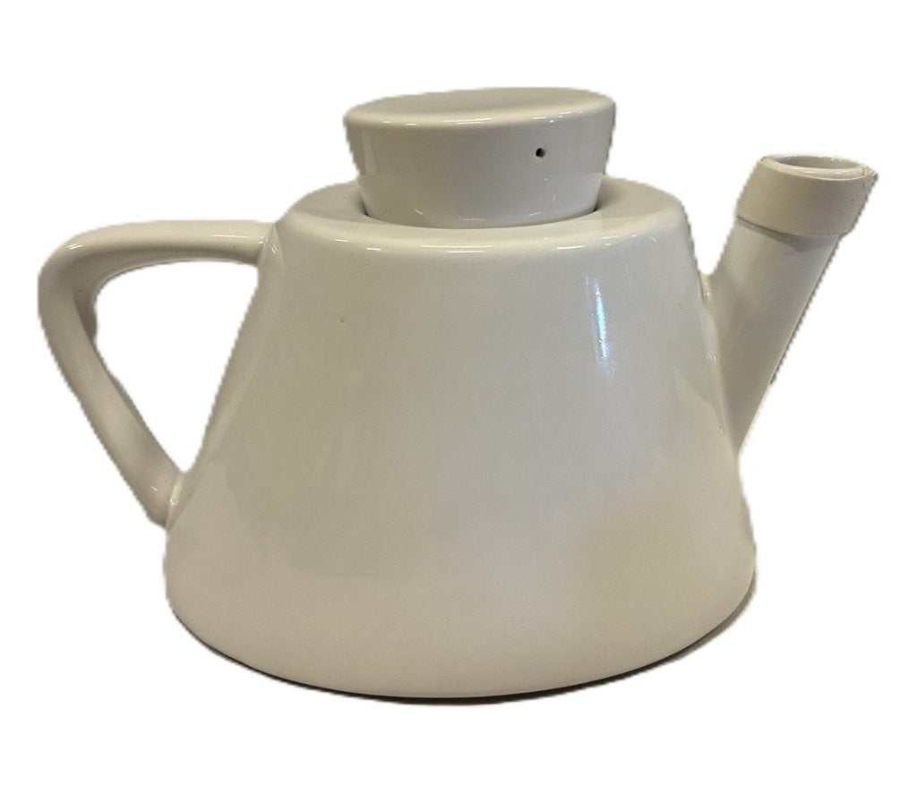 Vintage IKEA theepot wit, conisch VÄRME-model, Gebruikt, Niet bekend (tweedehands product), IKEA (tweedehands product), Keramiek