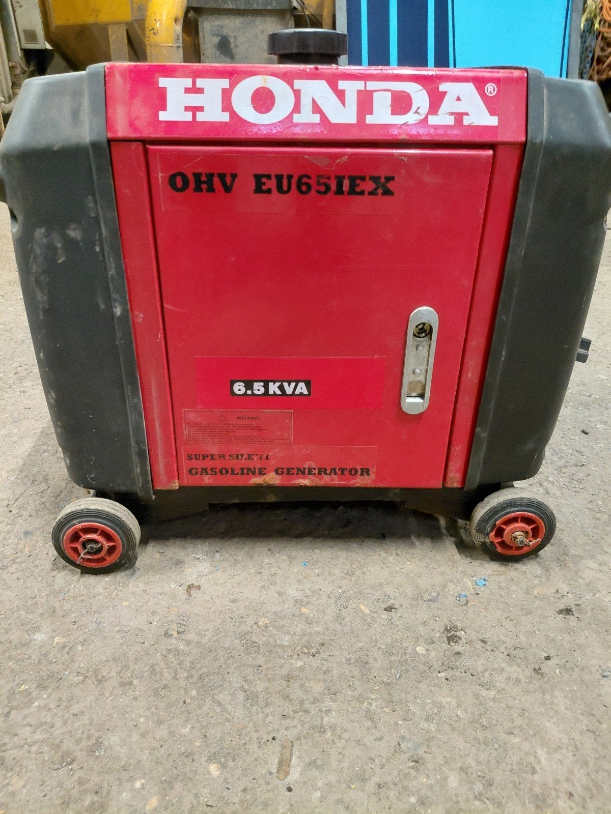 Honda OHV EU65IEX 6.5 kVA Benzine Generator, Ophalen, Gebruikt, Benzine, Geluidgedempt