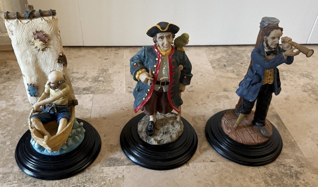 3x Beeldjes kapitein / Zeemansbeeldjes, Ophalen of Verzenden, Gebruikt, Mens