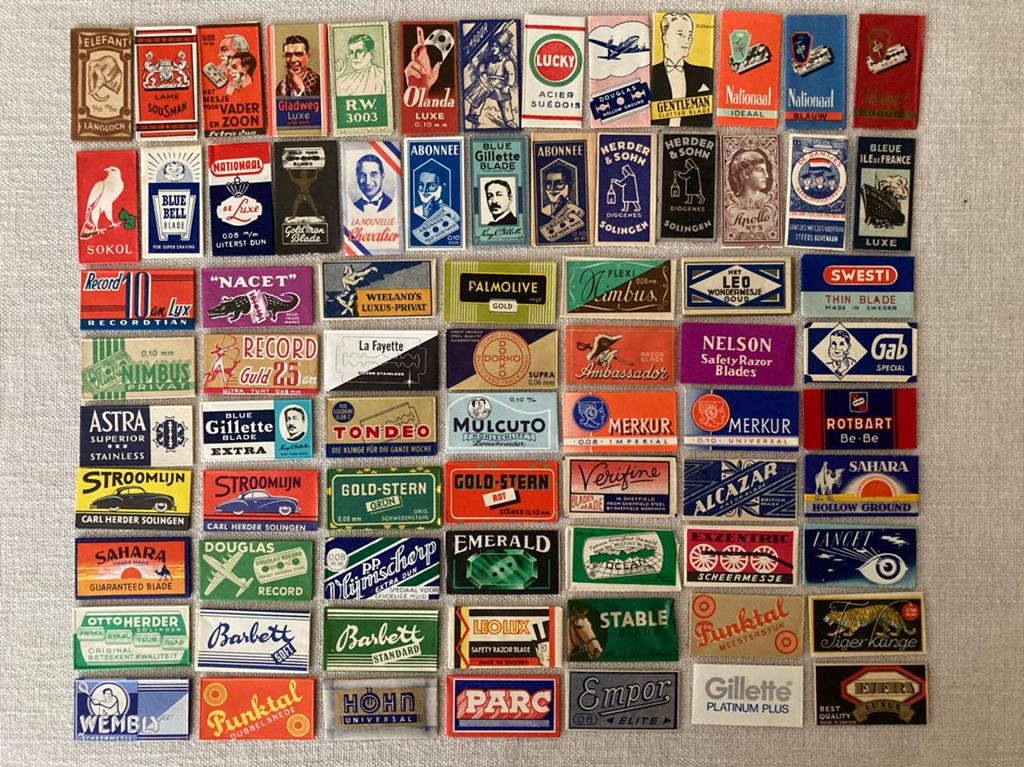 Mooie verzameling van 75 vintage scheermesjes, Ophalen of Verzenden, Zo goed als nieuw, Gebruiksvoorwerp