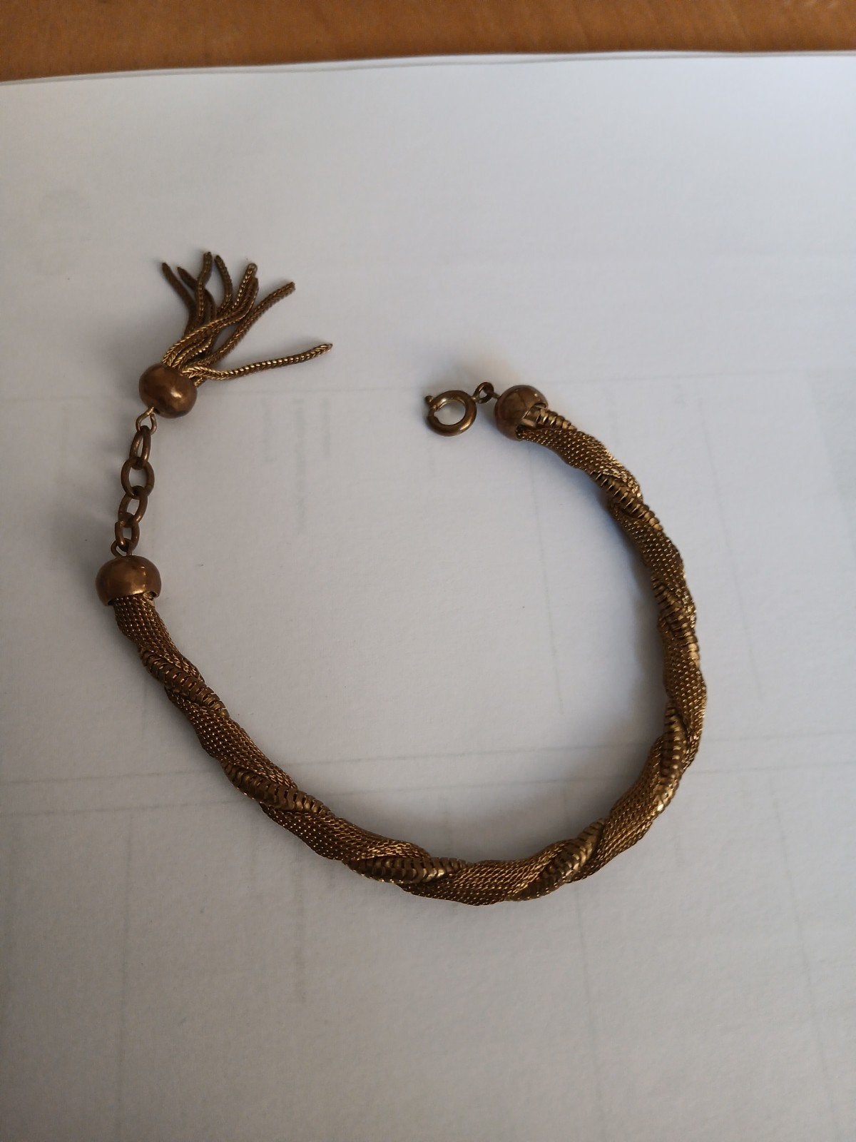 vintage armband goudkleurig, Ophalen of Verzenden, Goud, Overige materialen