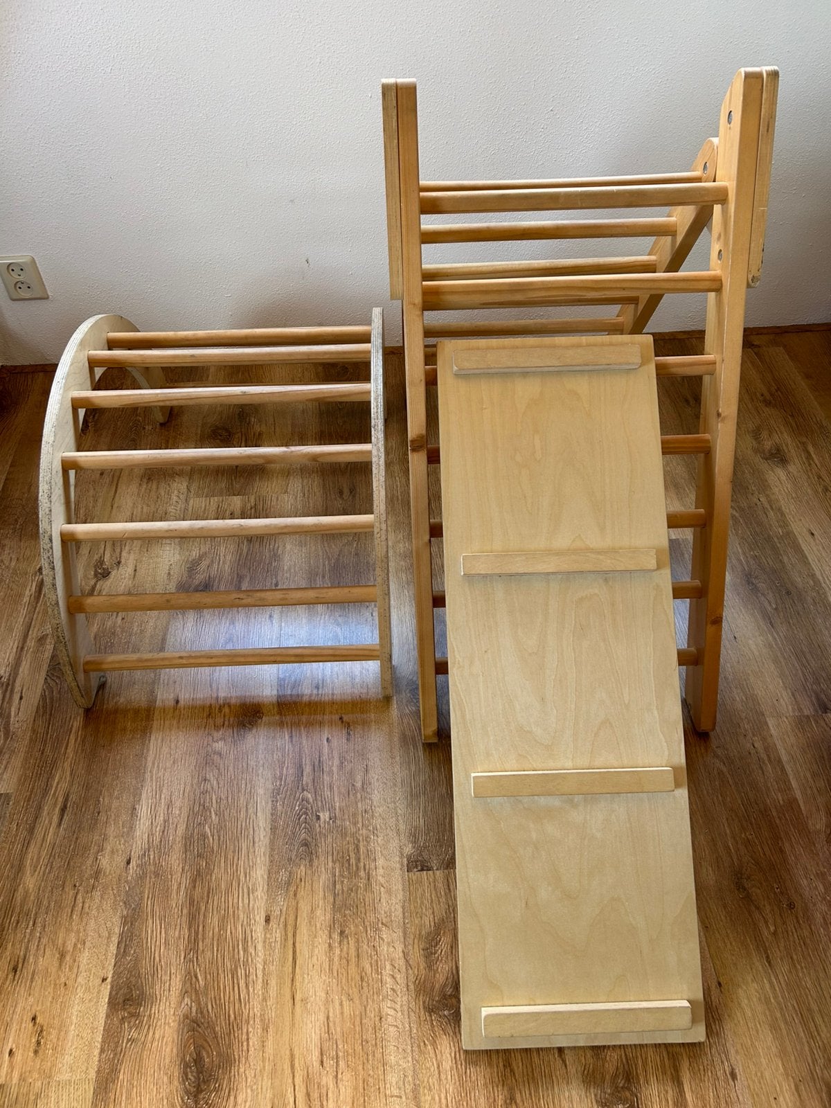 Houten klimrek, klimboog en glijbaan, Kinderen en Baby's, Speelgoed | Houten speelgoed, Ophalen, Gebruikt