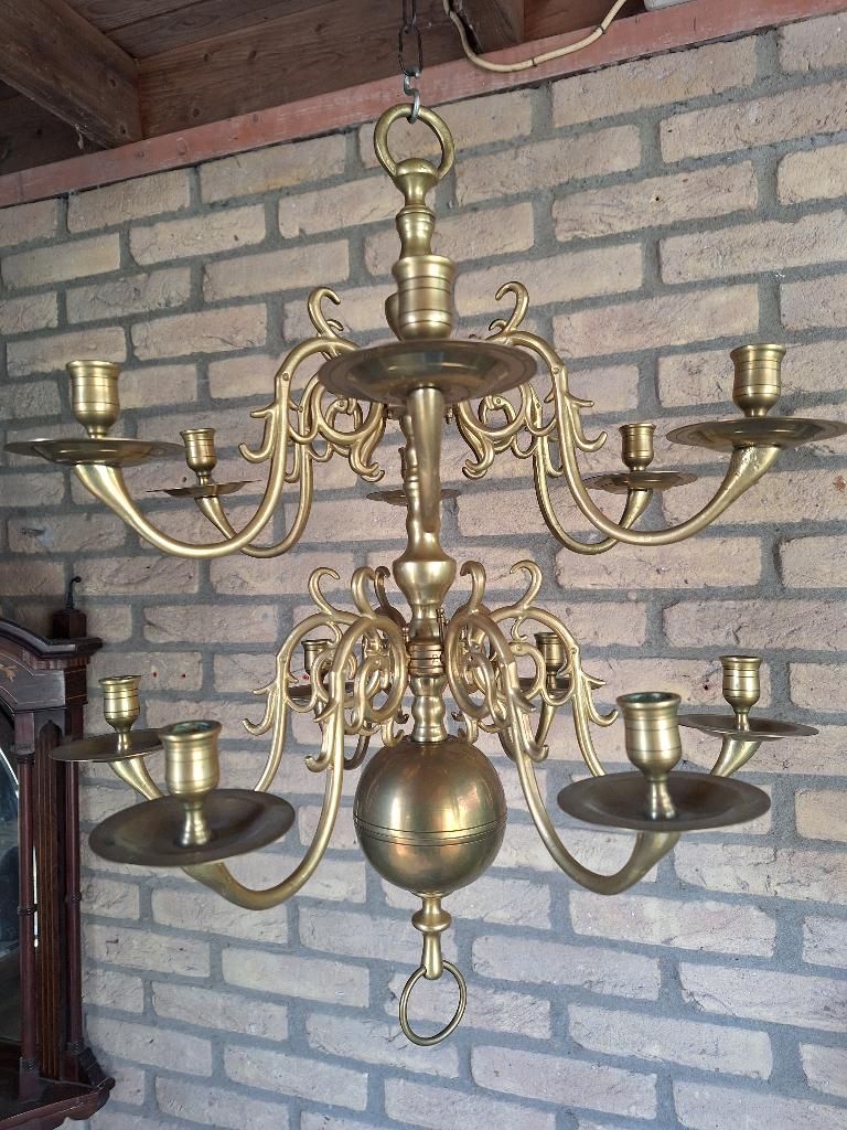 Kroonluchter  12 Arms, Huis en Inrichting, Lampen | Kroonluchters, Ophalen of Verzenden, Gebruikt, Overige materialen