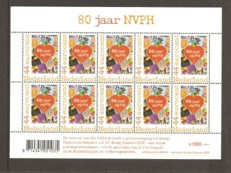 2008 Vel 80 jaar NVPH, Ophalen of Verzenden, Postfris