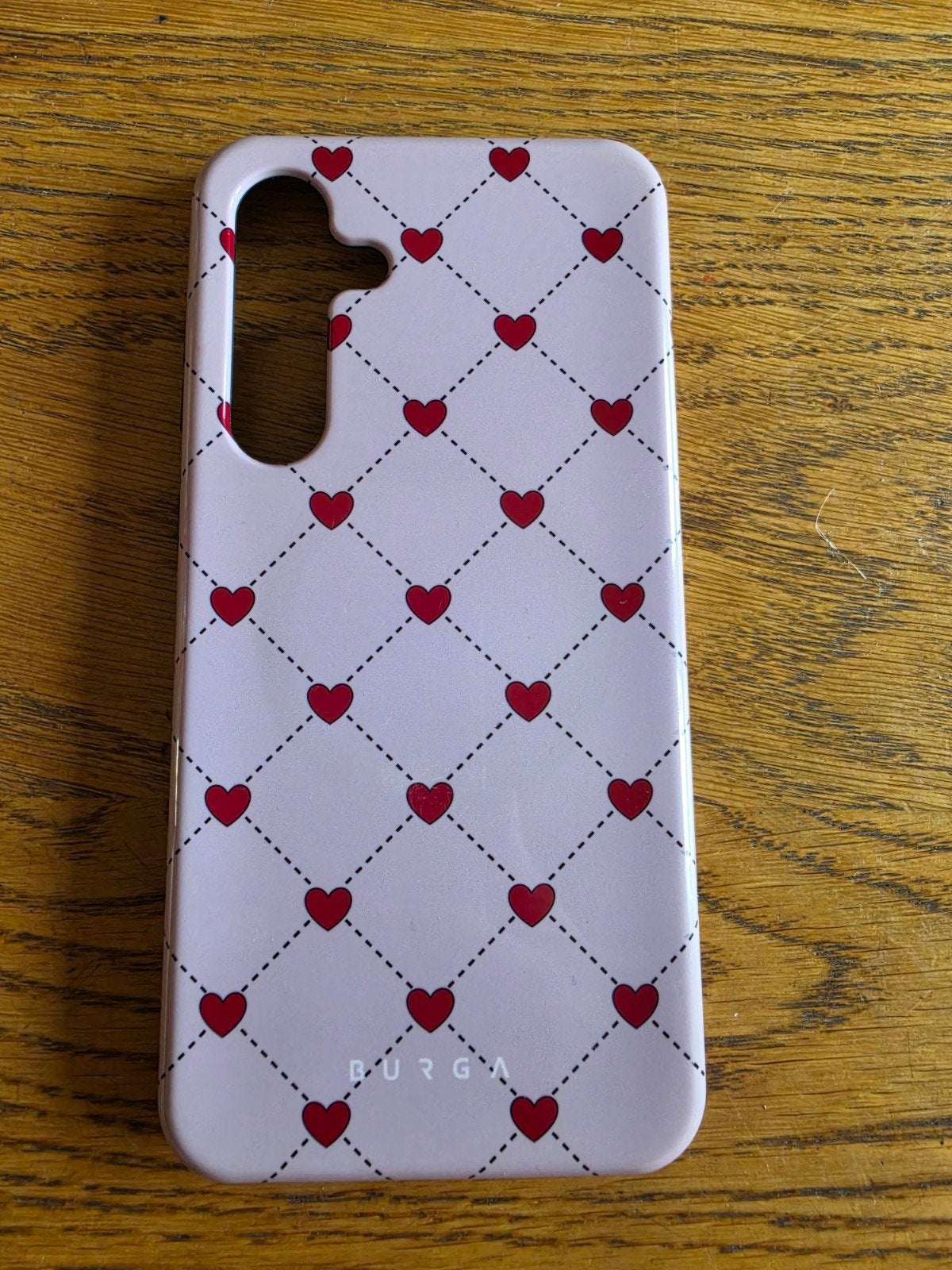 Burga telefoonhoesje met hartjespatroon