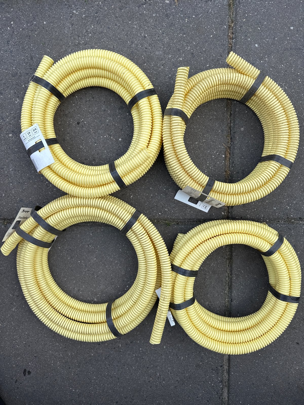 Kopp flexibele buis 19mm (3/4 inch) - 4x 5 meter nieuw, Ophalen of Verzenden, Nieuw, Overige merken, Overige typen