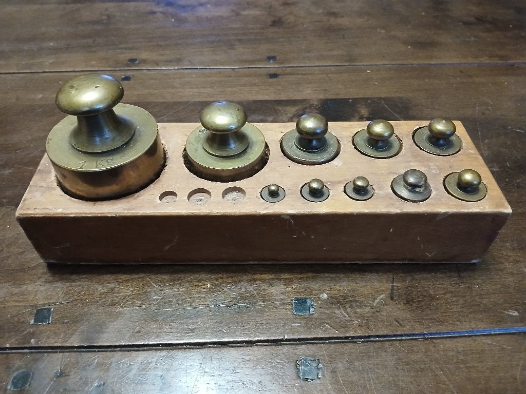 Antiek messing gewichten, Antiek en Kunst, Antiek | Gereedschap en Instrumenten, Ophalen of Verzenden