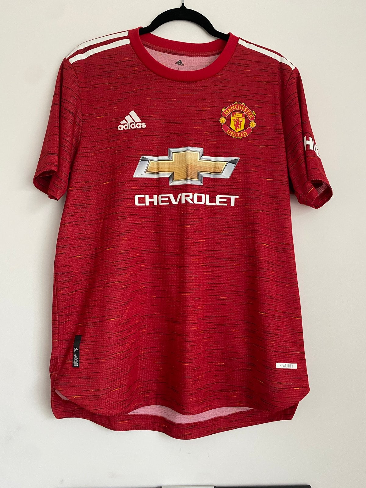 Manchester United 20/21 Thuisshirt Authentic Heat.Rdy L, Ophalen of Verzenden, Zo goed als nieuw