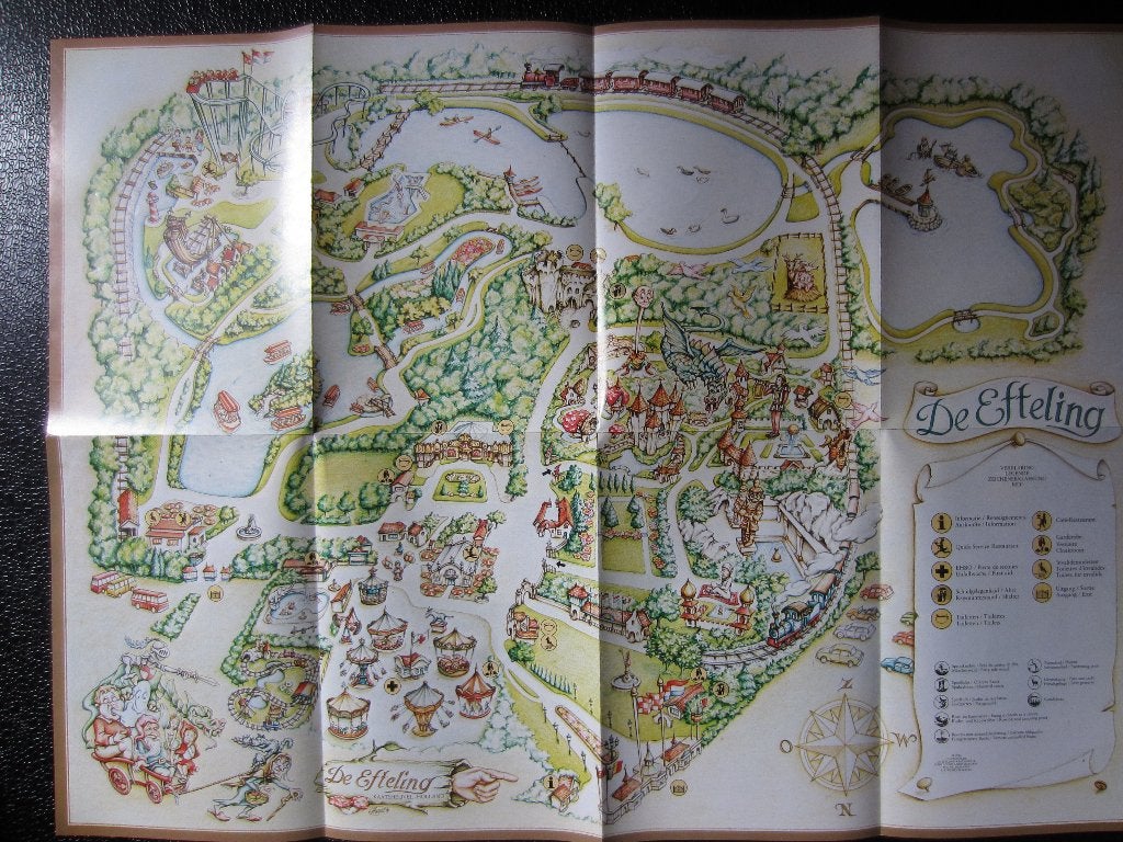 Efteling - Plattegrond uit 1982 (als nieuw), Verzamelen, Efteling, Ophalen of Verzenden, Zo goed als nieuw, Overige typen
