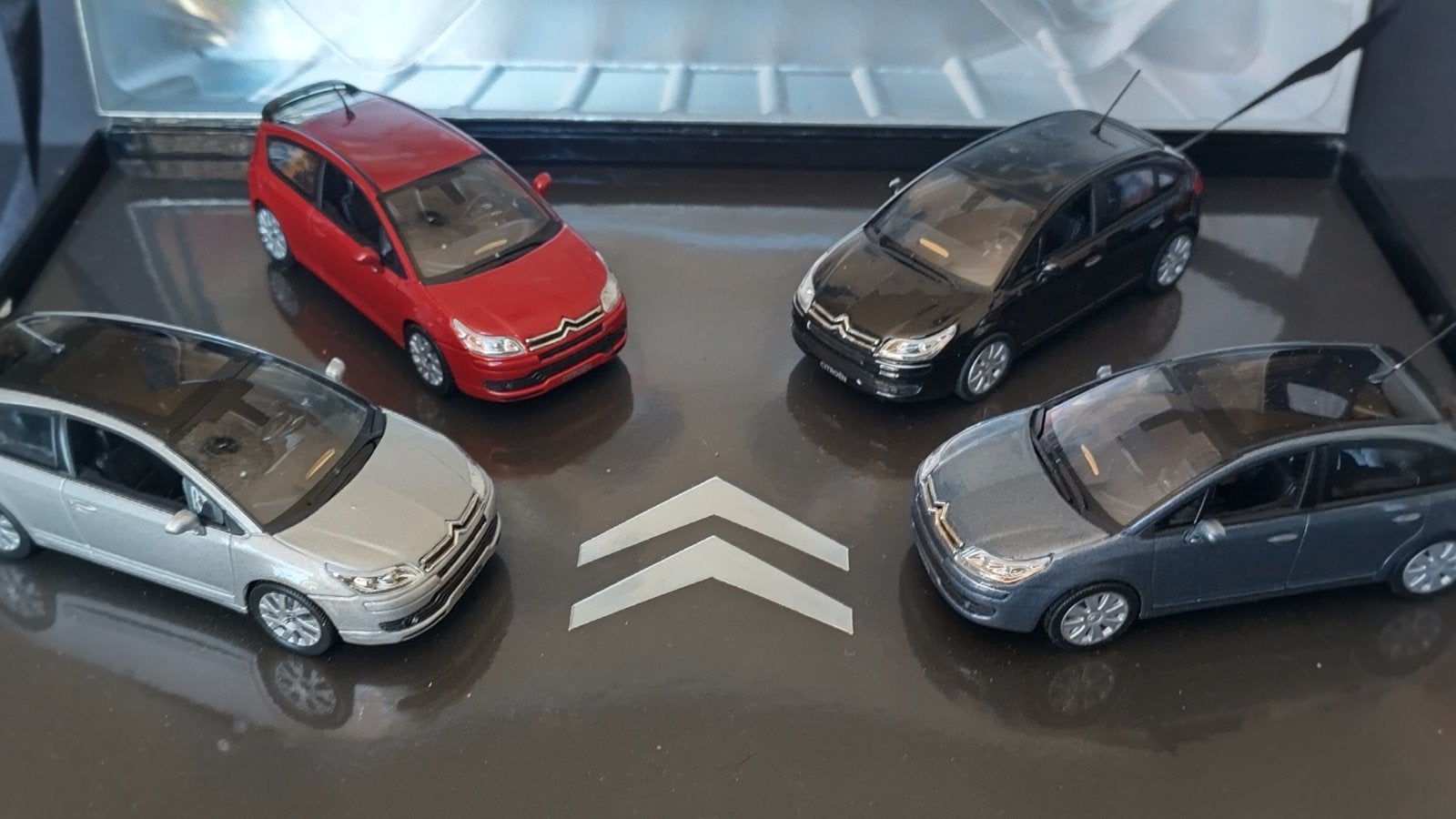Citroen C4 introductie set 1:43 Norev Pol, Hobby en Vrije tijd, Modelauto's | 1:43, Auto, Verzenden, ., Nieuw