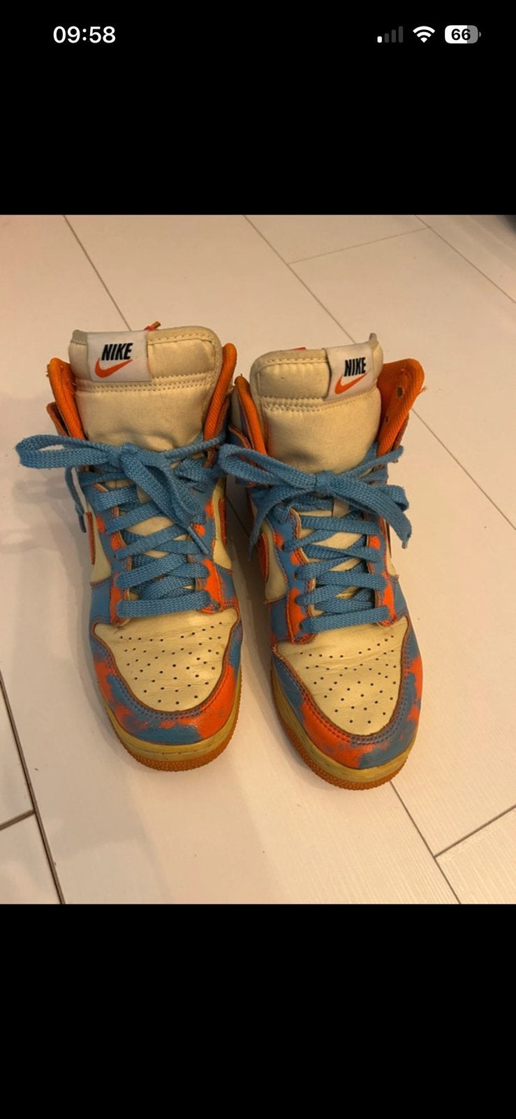Nike dunk, Blauw, Ophalen of Verzenden, Sneakers of Gympen, Gedragen