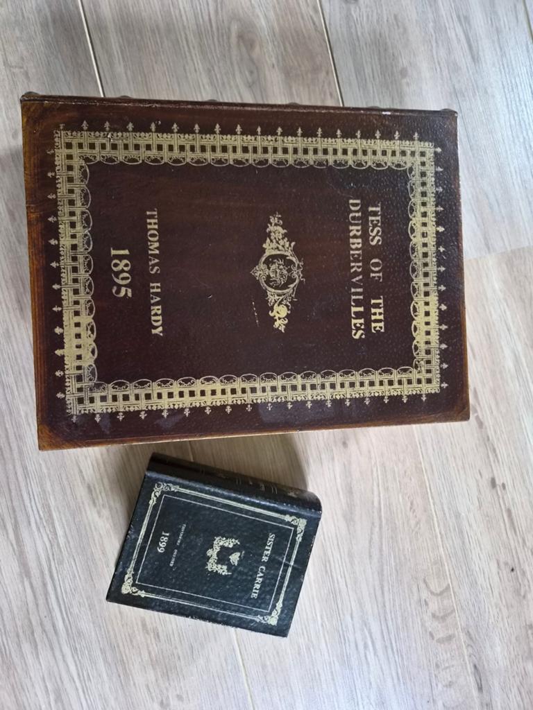2 Houten Opbergboeken - Decoratieve Boekendozen, Ophalen of Verzenden