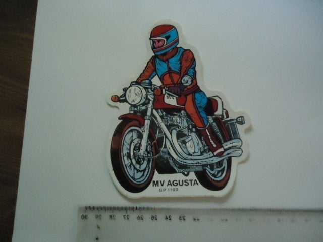 sticker oud MV AGUSTA motorfiets oldtimer motor gp 1100, Verzamelen, Stickers, Verzenden, Zo goed als nieuw, Bedrijf of Vereniging