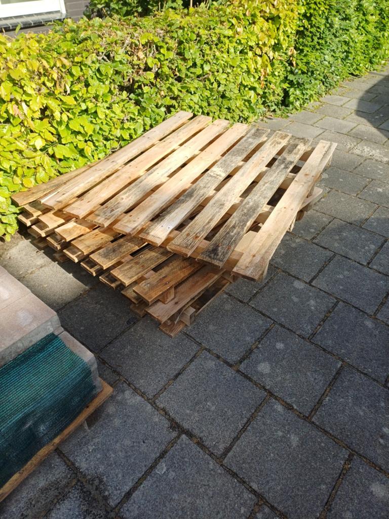 Gratis ophalen houten pallets, Doe-het-zelf en Verbouw, Ophalen of Verzenden, Overige houtsoorten, Minder dan 200 cm, Pallet