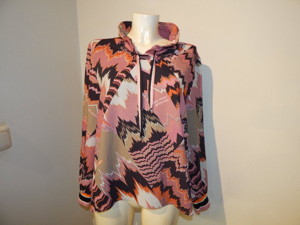 Marccain sweater in aparte print los vallende kol kleur N5