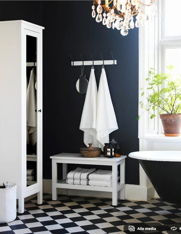 IKEA HEMNES Badkamerbank Wit / Ophalen Den Haag Centrum, Ophalen, Gebruikt, Overige typen, 50 tot 100 cm