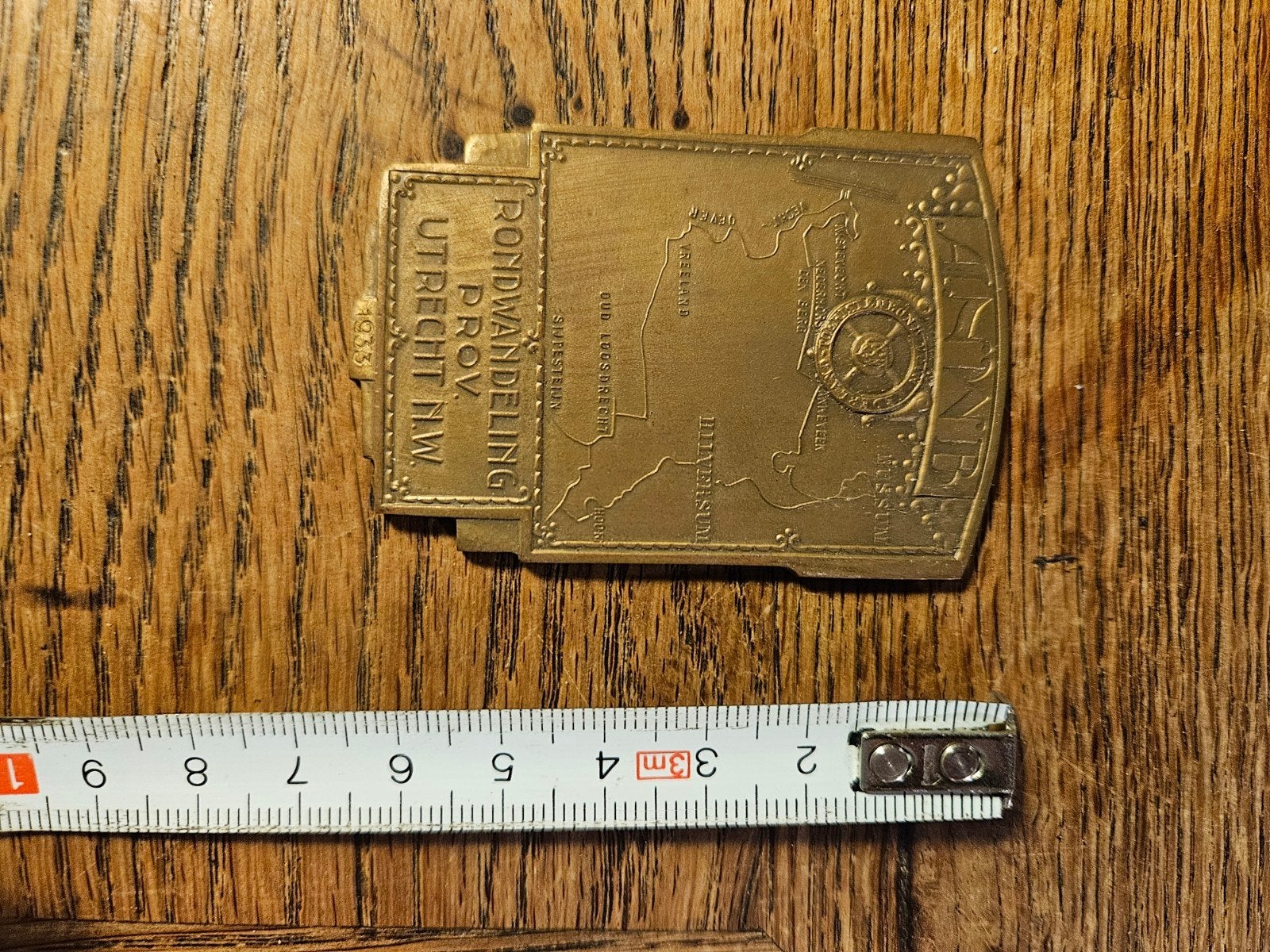 plaquette medaille ANWB wandeling 1933, Postzegels en Munten, Ophalen of Verzenden, Overige materialen