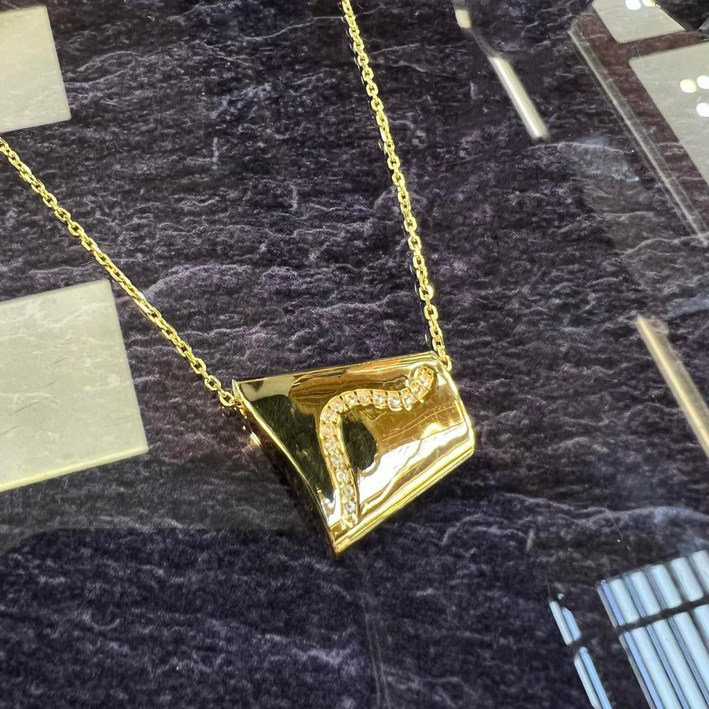 18 karaats gouden collier ketting prachtig model italy, Ophalen of Verzenden, Nieuw, Goud
