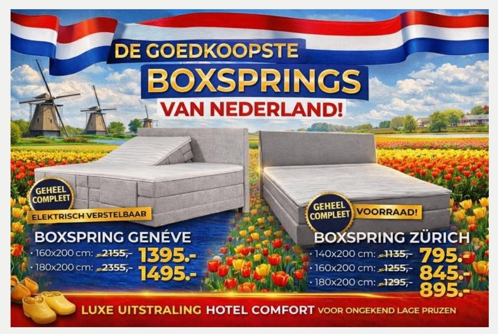De goedkoopste boxsprings van Nederland