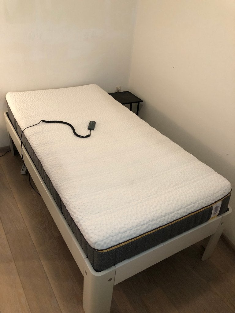 Auping Bed, Ophalen, Eenpersoons, Wit, 200 cm