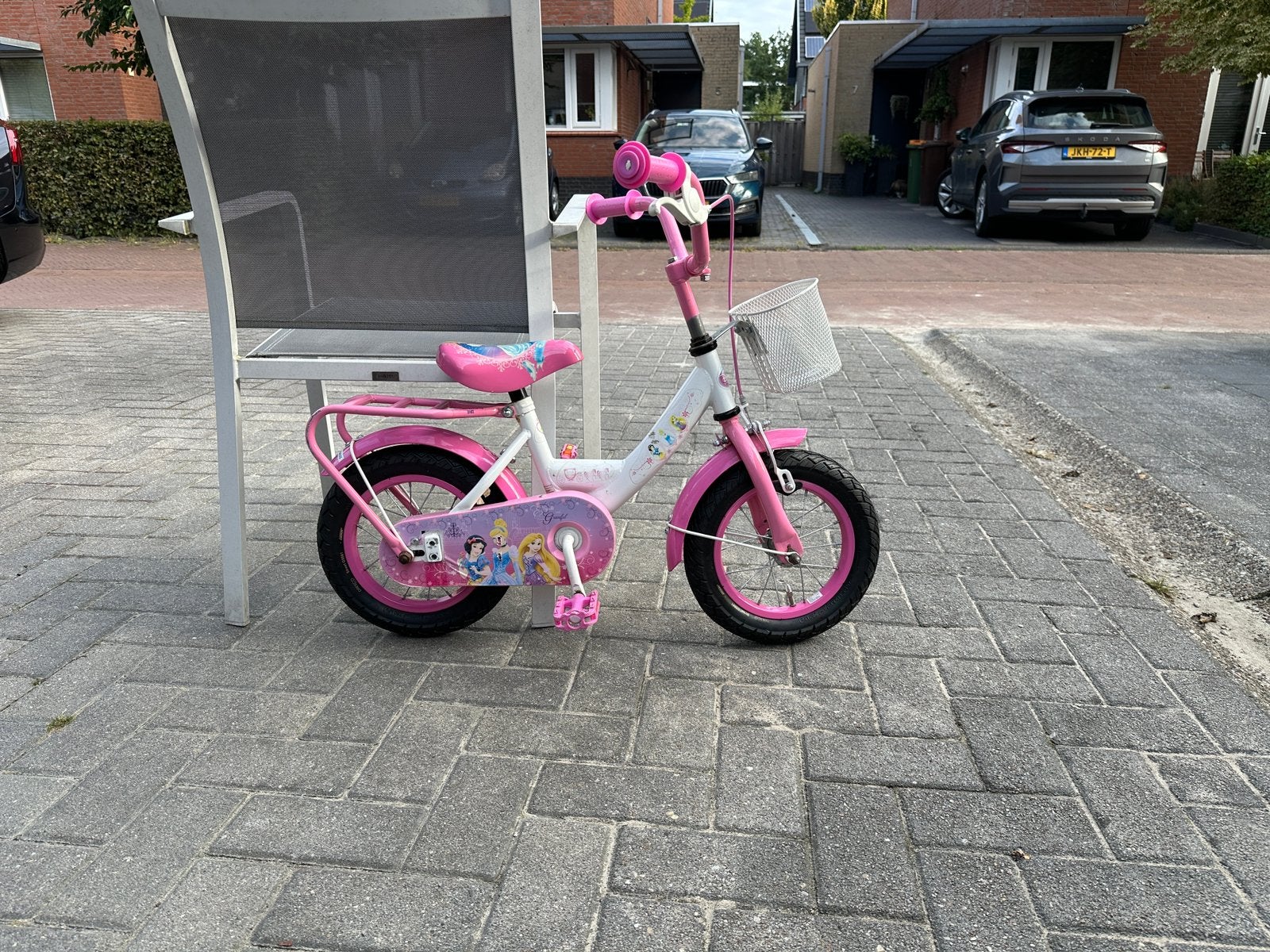 Meisjesfiets 12 inch, Fietsen en Brommers, Fietsen | Kinderfietsjes, Ophalen, Gebruikt, Terugtraprem, Minder dan 16 inch