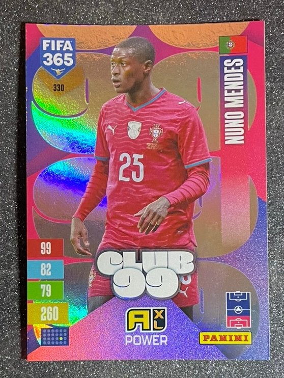 Panini Fifa365 2027    CLUB 99    NUNO MENDES   PORTUGAL, Verzenden, Zo goed als nieuw, Plaatje
