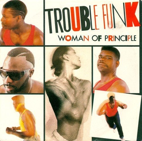 Hip-Hop single : Trouble Funk - Woman of Principle (1987), Gebruikt, 7 inch, Ophalen of Verzenden, Beschermende buitenhoes