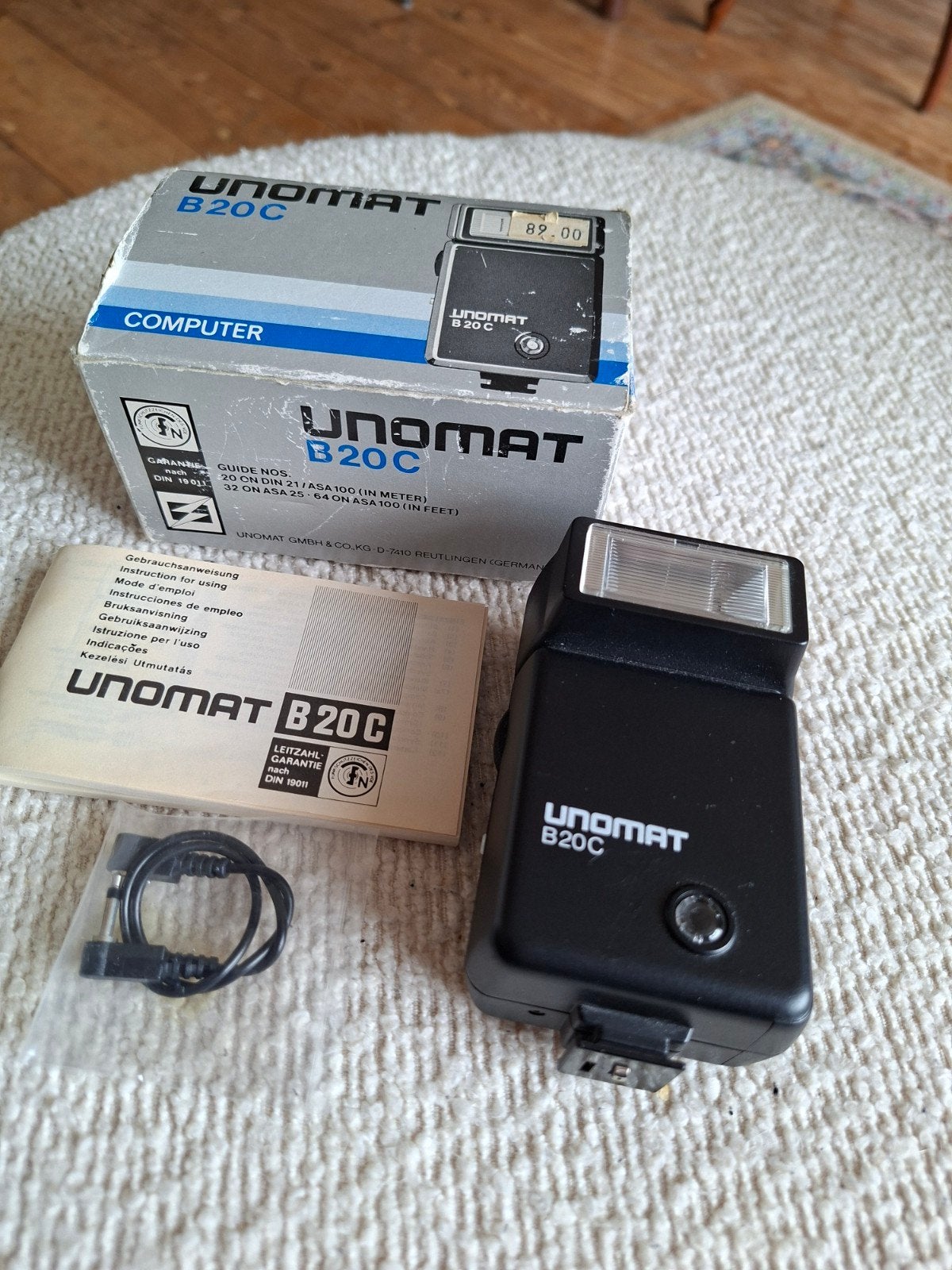 Unomat B20C  Flitser - nieuwe staat en inclusief doos etc., Overige merken, Voor analoge fotografie, Externe flitser, Ophalen of Verzenden