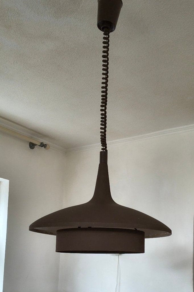 Vintage pendant Dijkstra 70s design, Gebruikt, Dijkstra lampen, Metaal, Midcentury