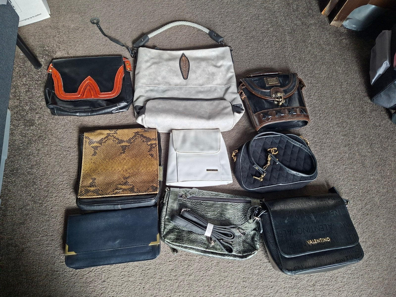 Diverse collectie handtassen en schoudertassen, Ophalen, Gebruikt, Zwart, Avondtasje