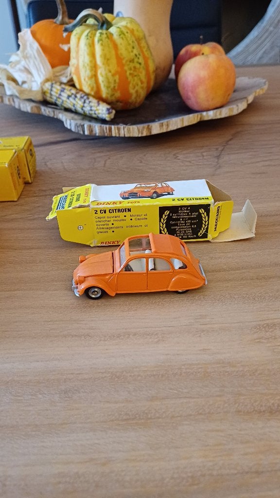 dinky toys citroen 2CV met box., Ophalen of Verzenden