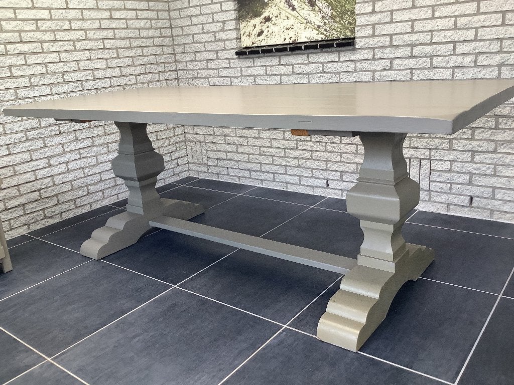 Robuuste tuintafel 2,20 x 1,0 meter, Tuin en Terras, Tuintafels, Ophalen, Gebruikt, Rechthoekig, Hout