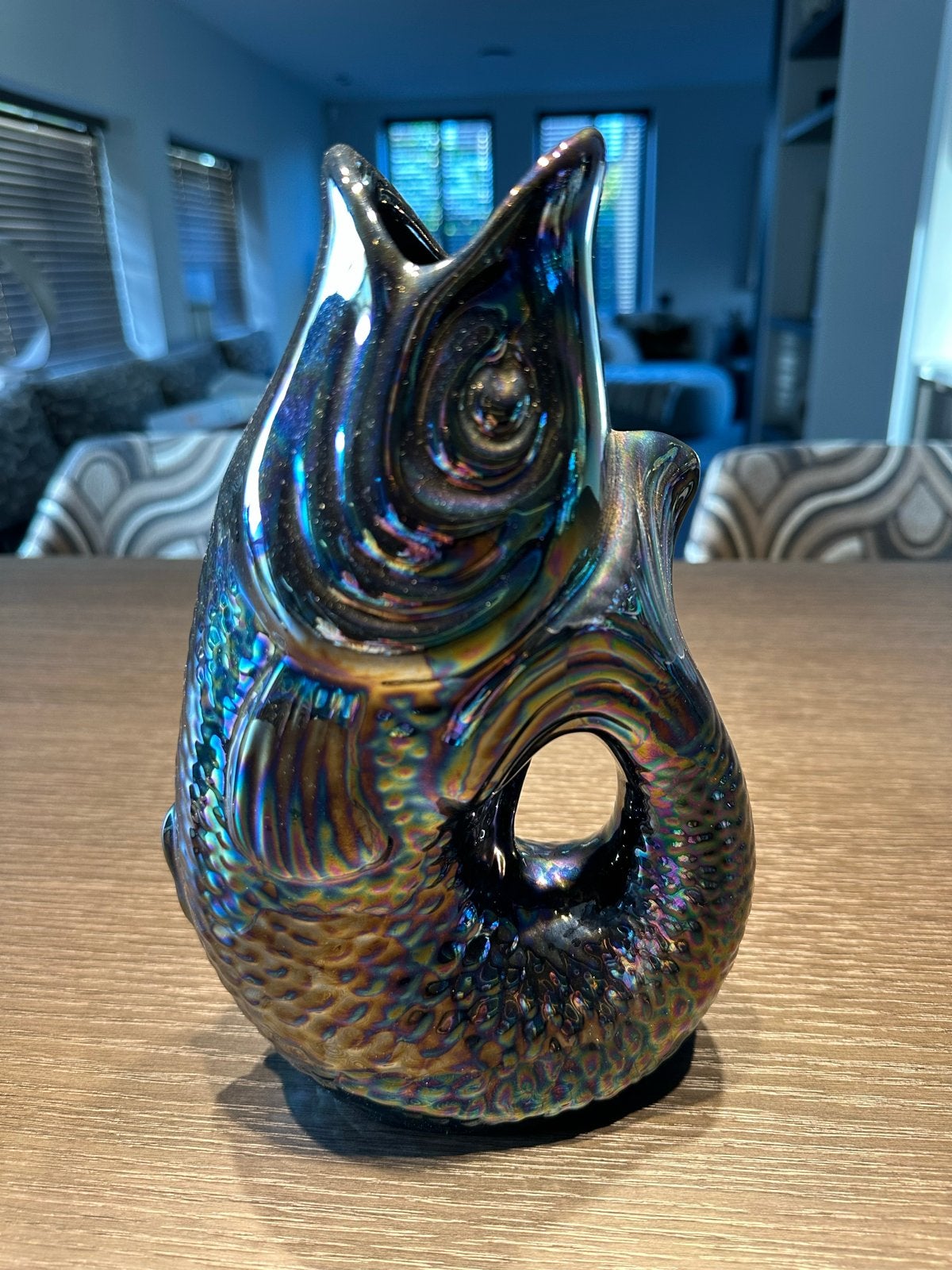 Bijzondere Karaf in de vorm van een Vis - Gift Company, Ophalen of Verzenden, Zo goed als nieuw, Glas, Overige stijlen
