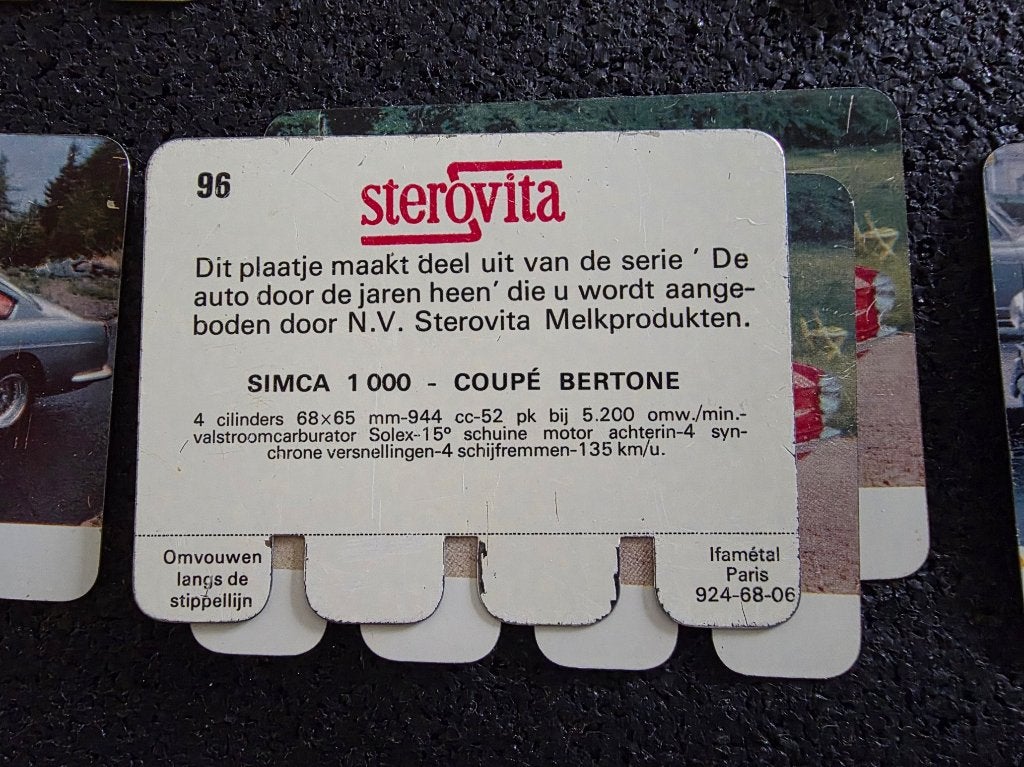 Sterovita autoplaatjes, Ophalen of Verzenden, Gebruikt, Auto's