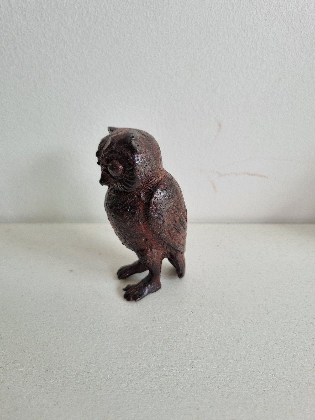 Zware  uil - 8 cm hoog, Verzamelen, Ophalen of Verzenden, Gebruikt, Dier