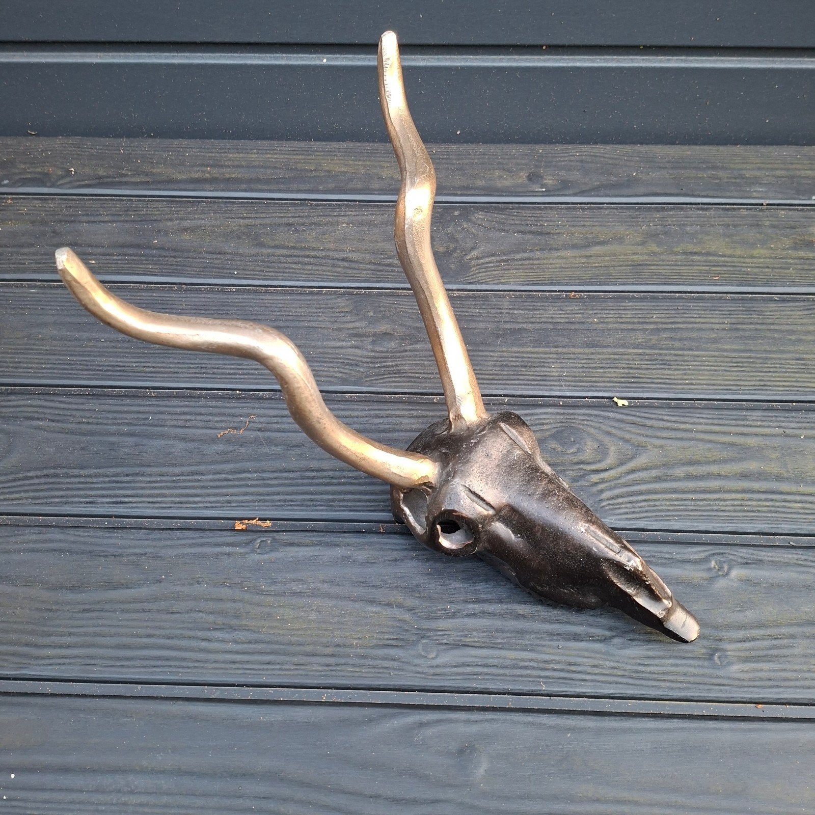 Metalen Hertekop PTMD - Wanddecoratie, Ophalen of Verzenden, Zo goed als nieuw, Metaal, Bruin