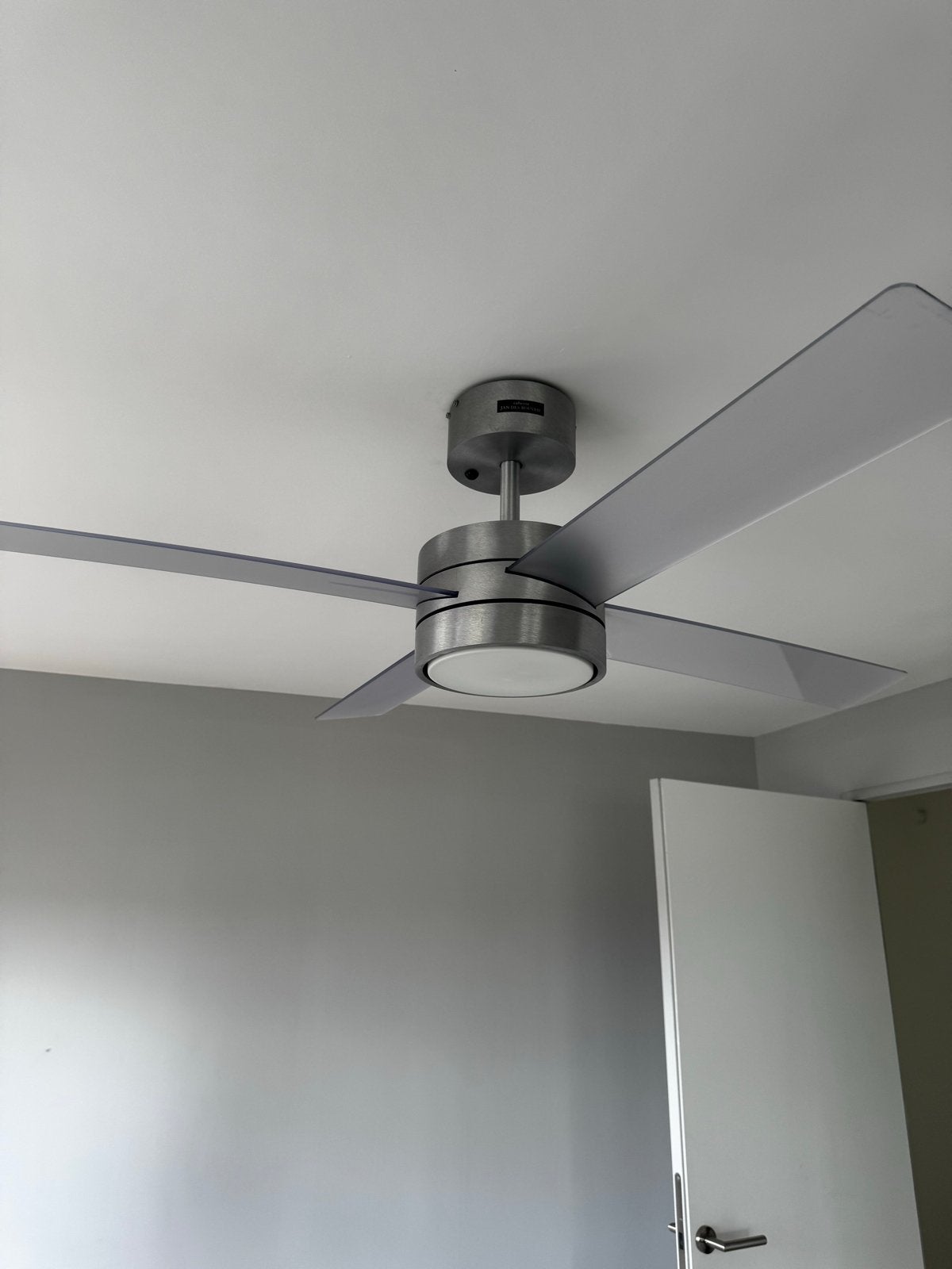 Jan des Bouvrie Plafondventilator met Verlichting & Afstands, Huis en Inrichting, Ophalen, 100 tot 150 cm, 75 cm of meer, Zo goed als nieuw