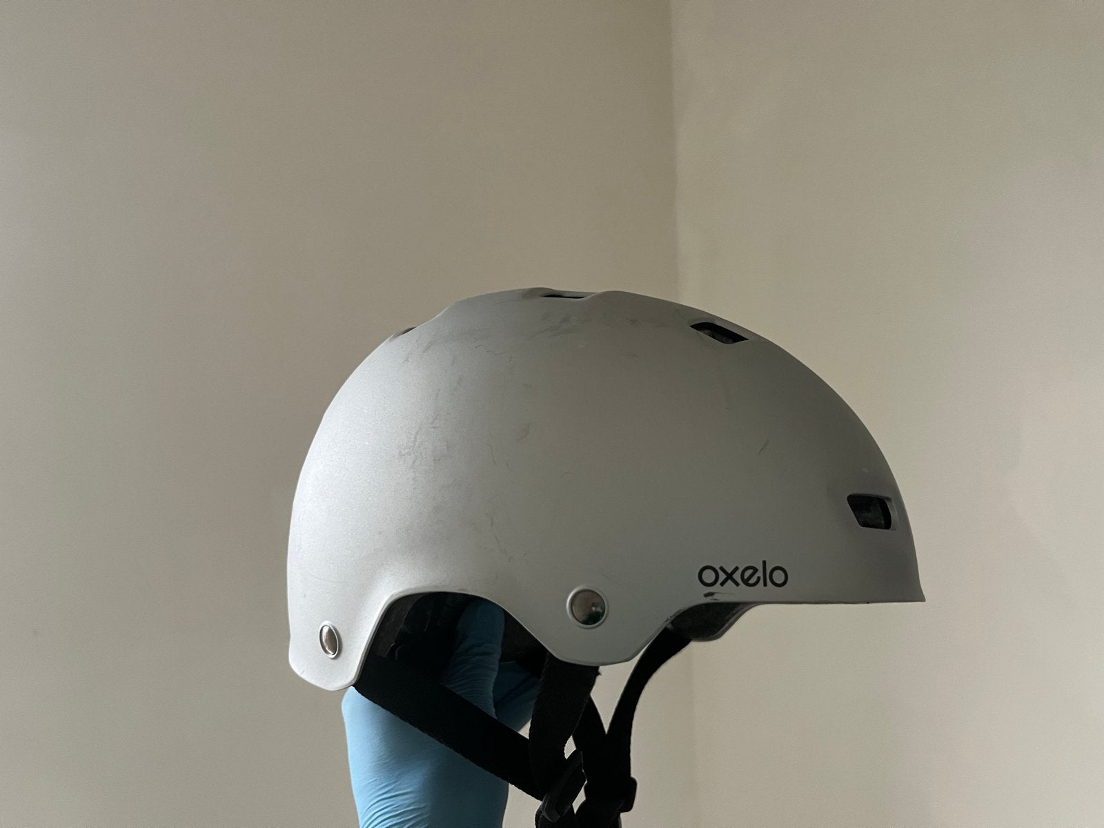 Oxelo MF500 Grijs Skateboard/Skate Helm Maat M (55-59 cm), Ophalen, Gebruikt, M, Heer of Dame
