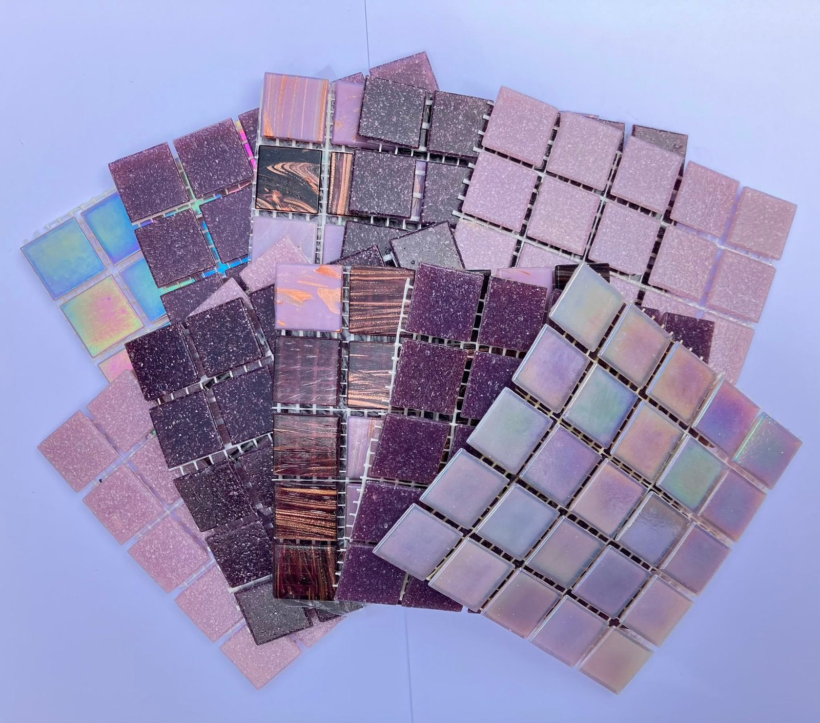 Mozaiek pakket lila-paars 2x2 cm 10x 25 stukjes, Hobby en Vrije tijd, Knutselen, Ophalen of Verzenden, Nieuw