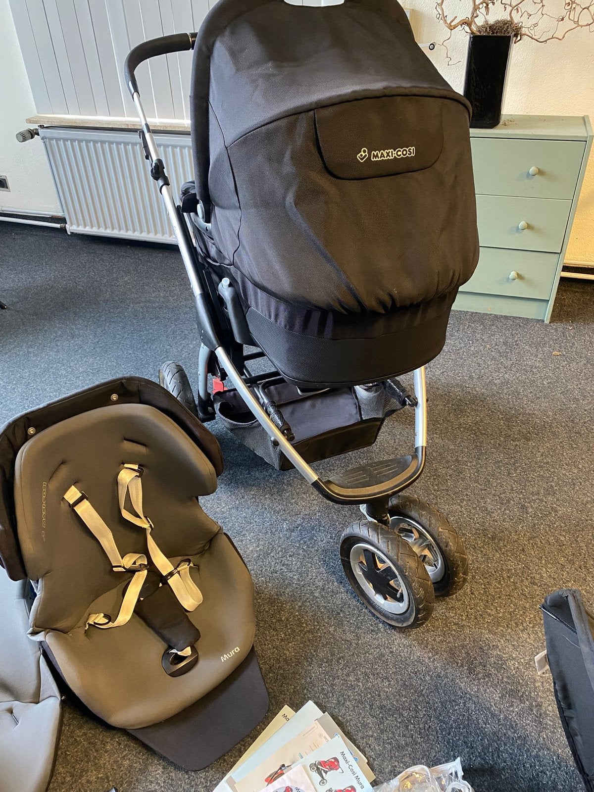 Maxi Cosi Mura compleet met veel accessoires, Ophalen, Gebruikt, Maxi-Cosi, Zonnekap