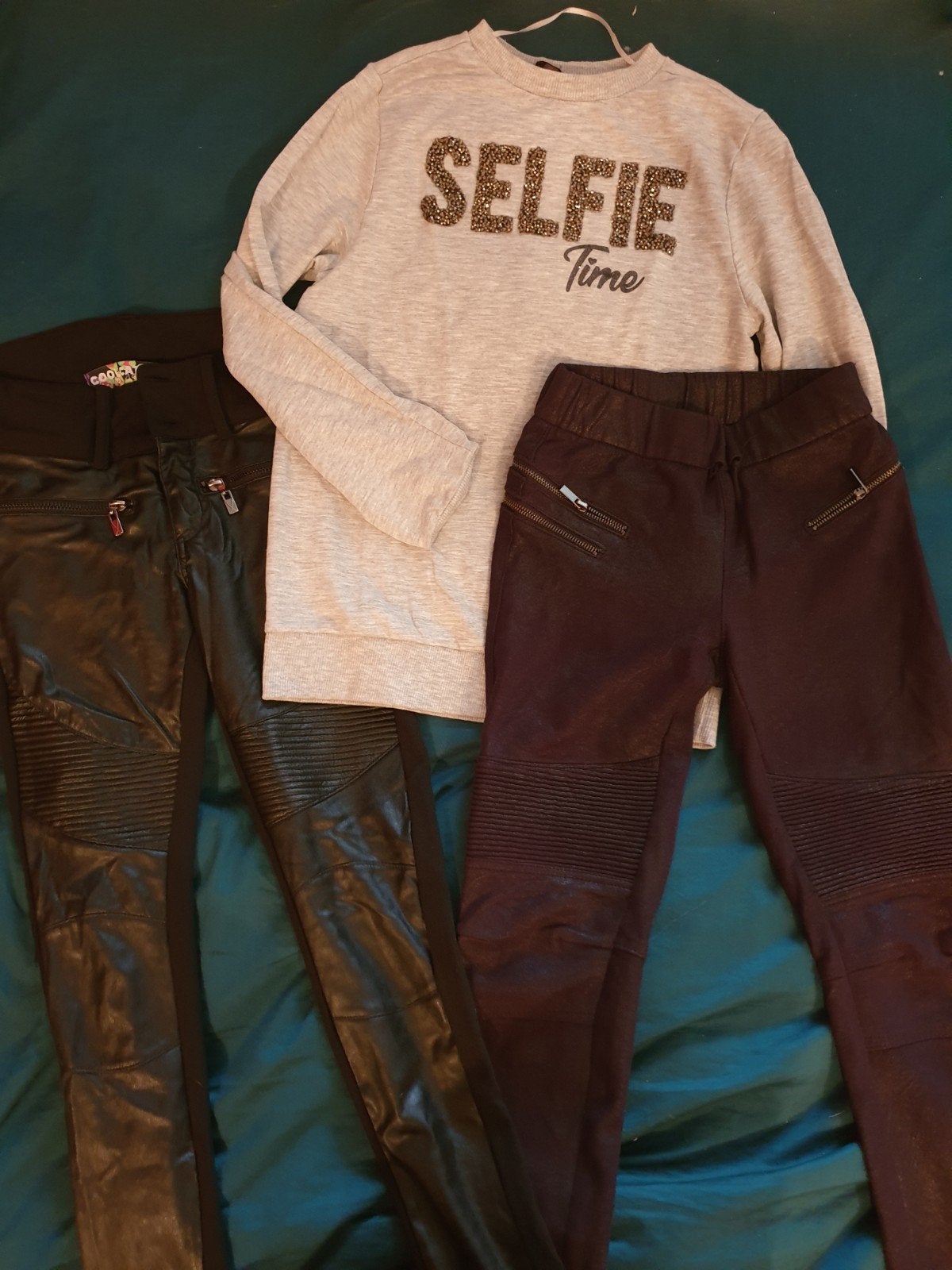 Coolcat set legging trui bikerbroek 140 152, Ophalen, Zo goed als nieuw, Meisje, Broek