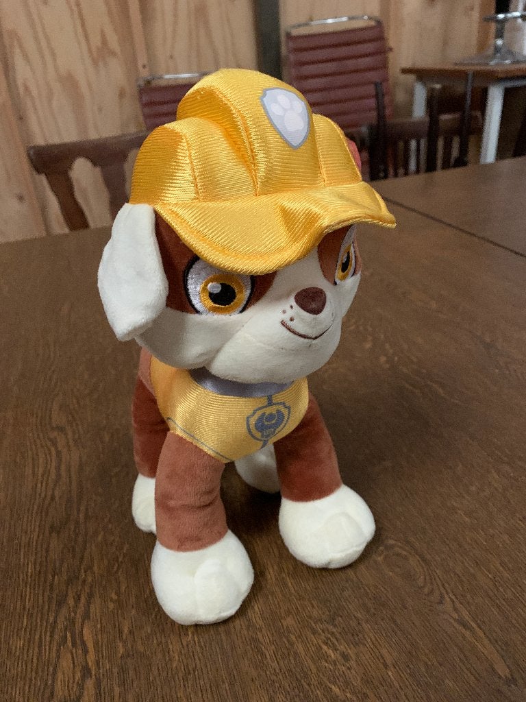 Nieuwe Paw Patrol Rubble knuffel - 25 cm - Superzacht, Overige merken, Geel, Nieuw, Met label