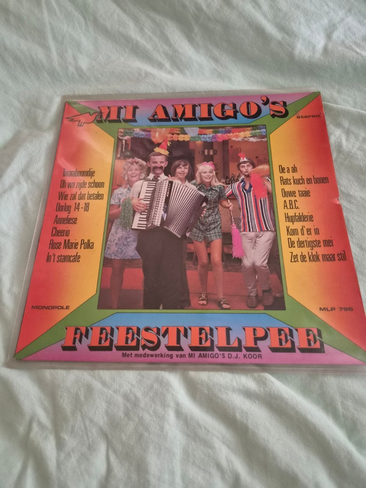 Mi Amigo's  Feestelpee, Ophalen of Verzenden, Gebruikt, 12 inch, Levenslied of Smartlap